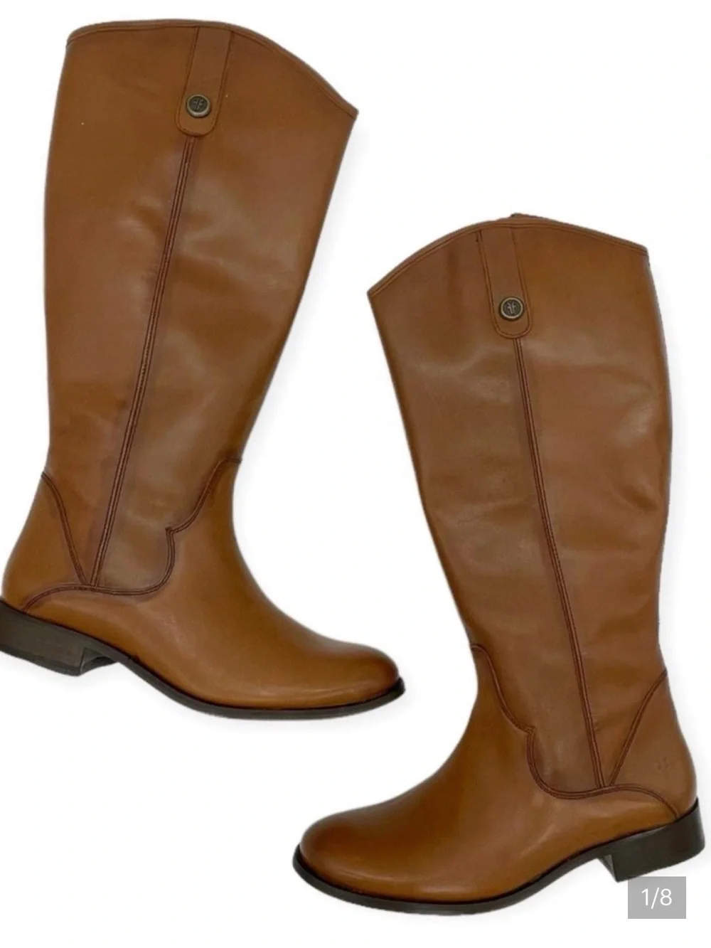 Frye Tall Pull-On Leather Riding Boots - Tan